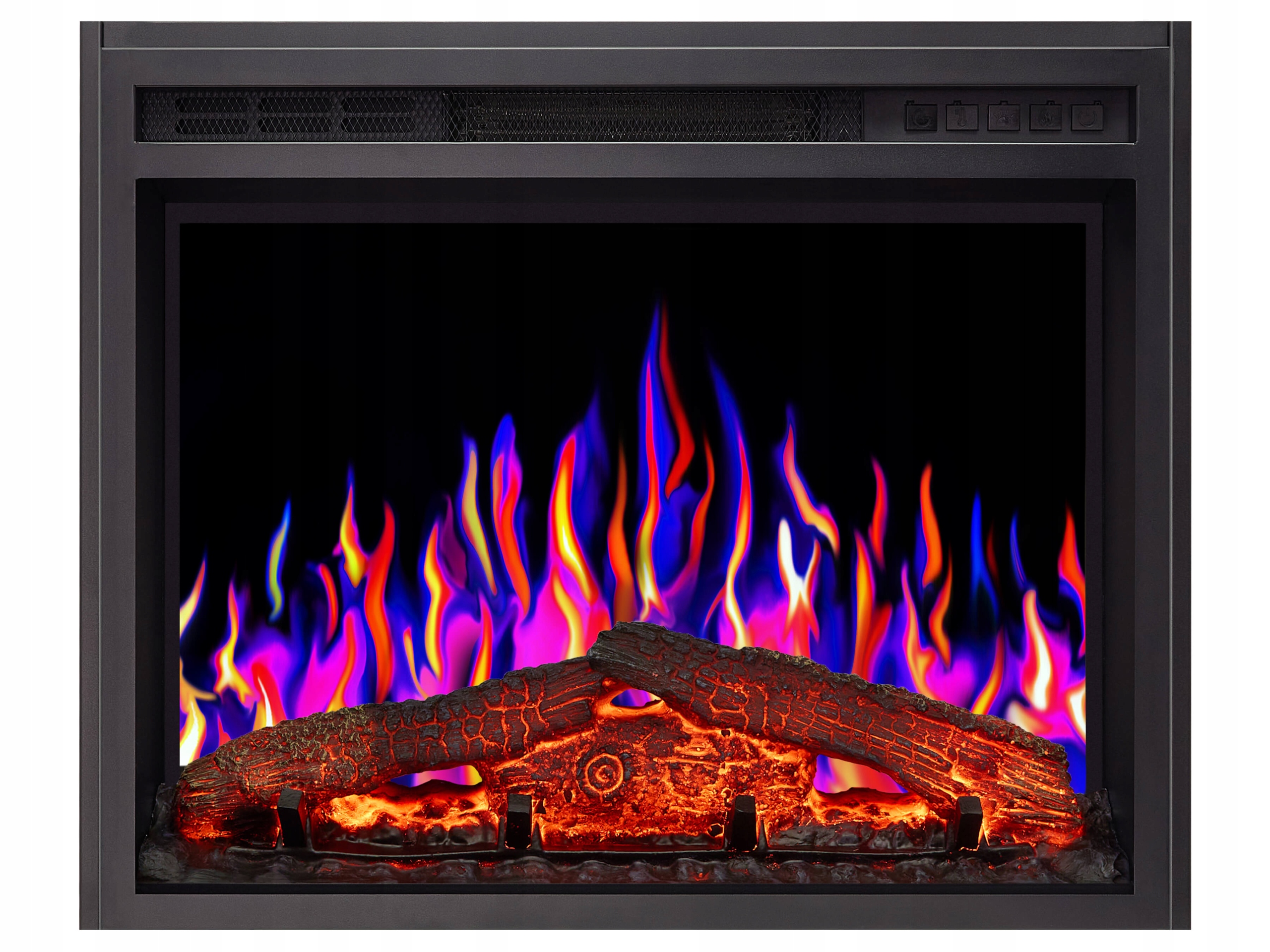 Vstavaný krb s funkciou ohrevu, elektrický ArtiFlame čierny 1800 W 61,2 x 50 x 19 cm